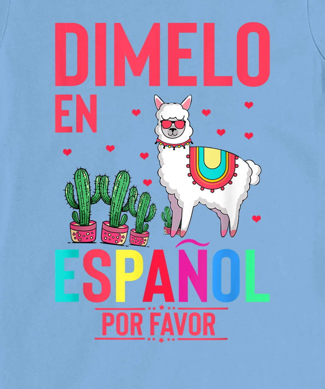 Womens Humorous En Espanol Por Favor Llama Hispanic Enthusiast T-Shirt, Women T-Shirt