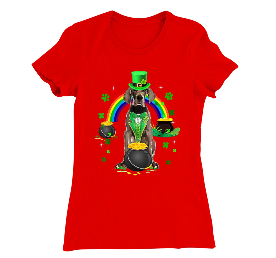 Funny Great Dane Leprechaun Shamrock St. Patrick's Day T-Shirt, Kid T-Shirt and Women T-Shirt