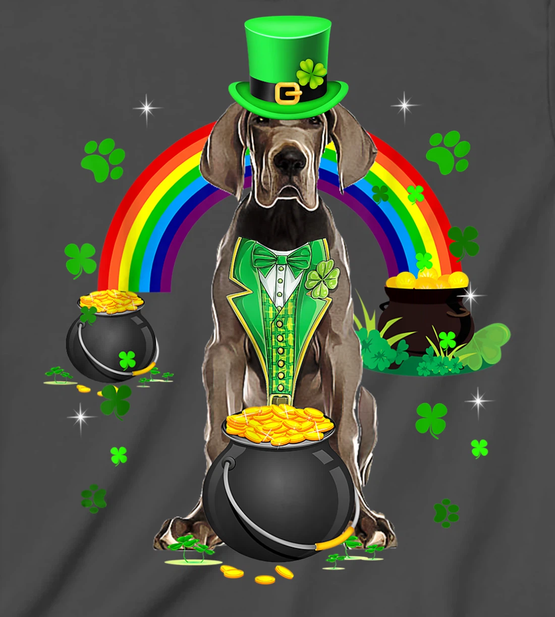 Funny Great Dane Leprechaun Shamrock St. Patrick's Day T-Shirt, Kid T-Shirt and Women T-Shirt