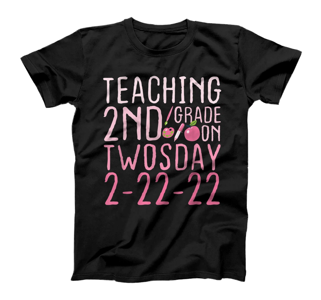 Vintage Teaching 2nd Grade On Twosday 2-22-22 February 22nd T-Shirt