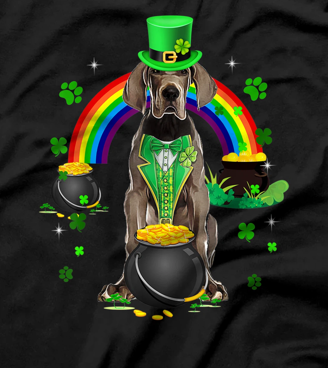 Funny Great Dane Leprechaun Shamrock St. Patrick's Day T-Shirt, Kid T-Shirt and Women T-Shirt