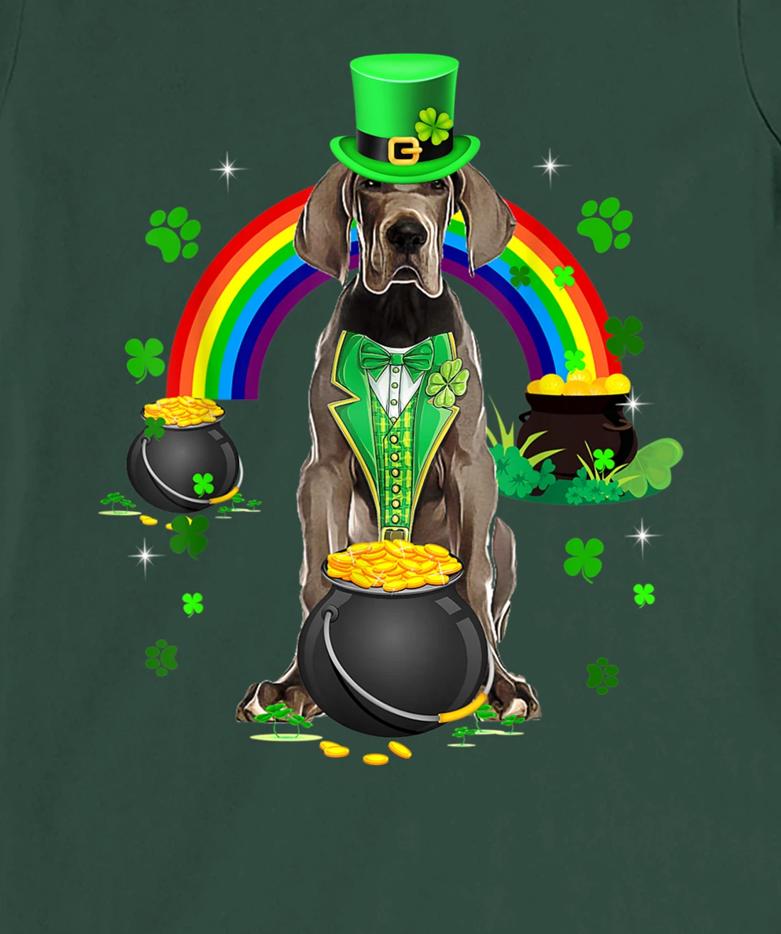 Funny Great Dane Leprechaun Shamrock St. Patrick's Day T-Shirt, Kid T-Shirt and Women T-Shirt