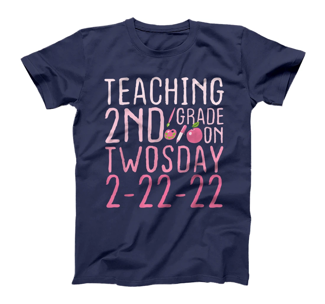 Vintage Teaching 2nd Grade On Twosday 2-22-22 February 22nd T-Shirt