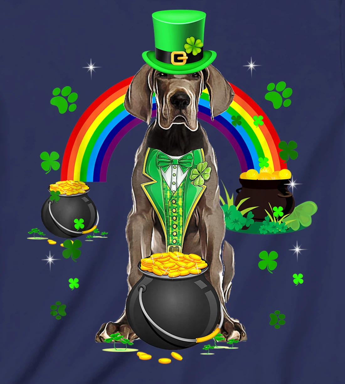 Funny Great Dane Leprechaun Shamrock St. Patrick's Day T-Shirt, Kid T-Shirt and Women T-Shirt