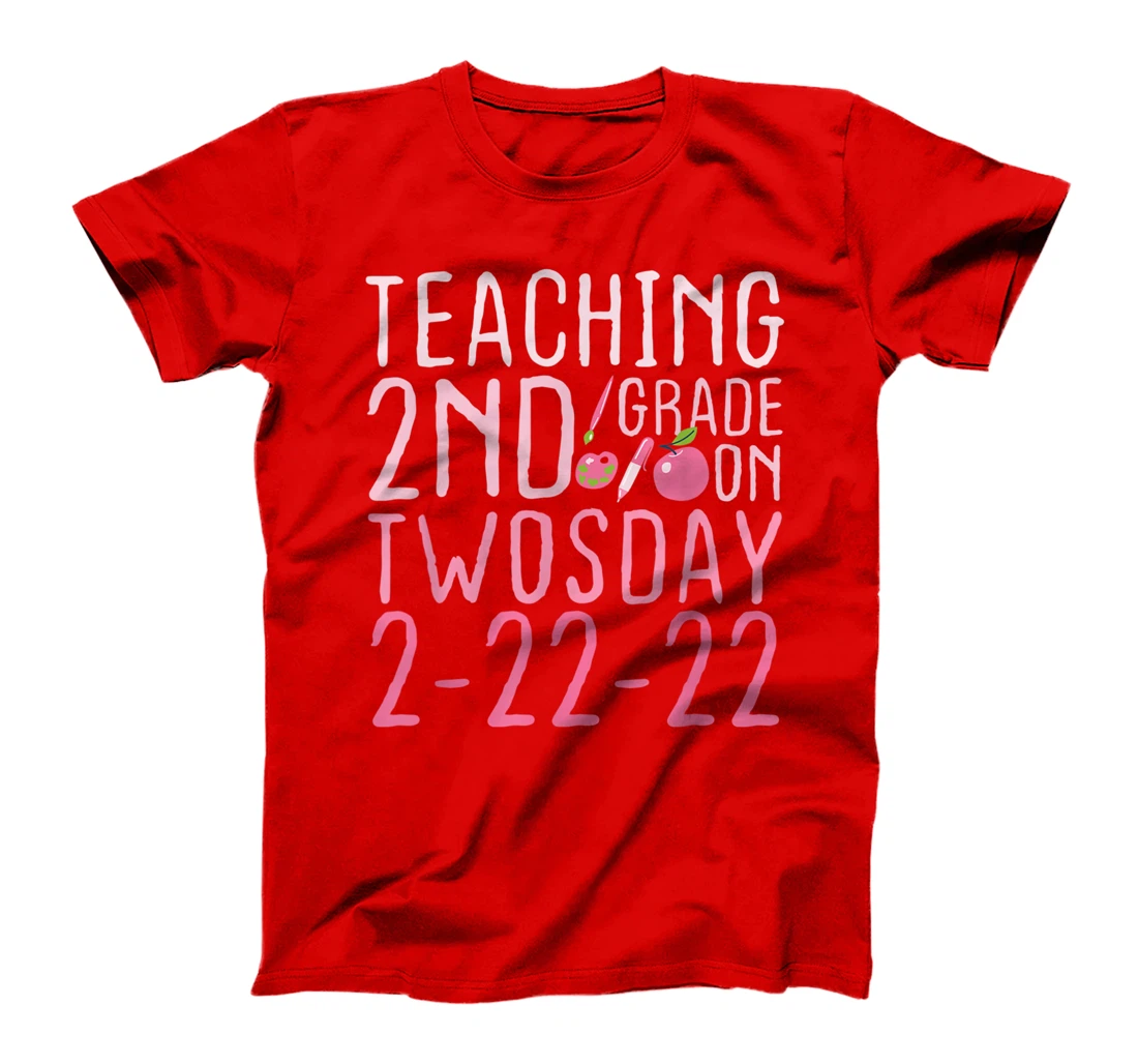 Vintage Teaching 2nd Grade On Twosday 2-22-22 February 22nd T-Shirt