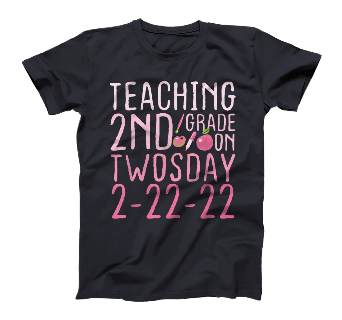 Vintage Teaching 2nd Grade On Twosday 2-22-22 February 22nd T-Shirt