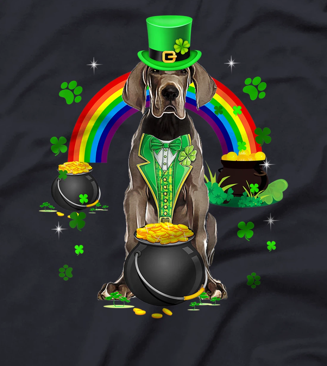 Funny Great Dane Leprechaun Shamrock St. Patrick's Day T-Shirt, Kid T-Shirt and Women T-Shirt