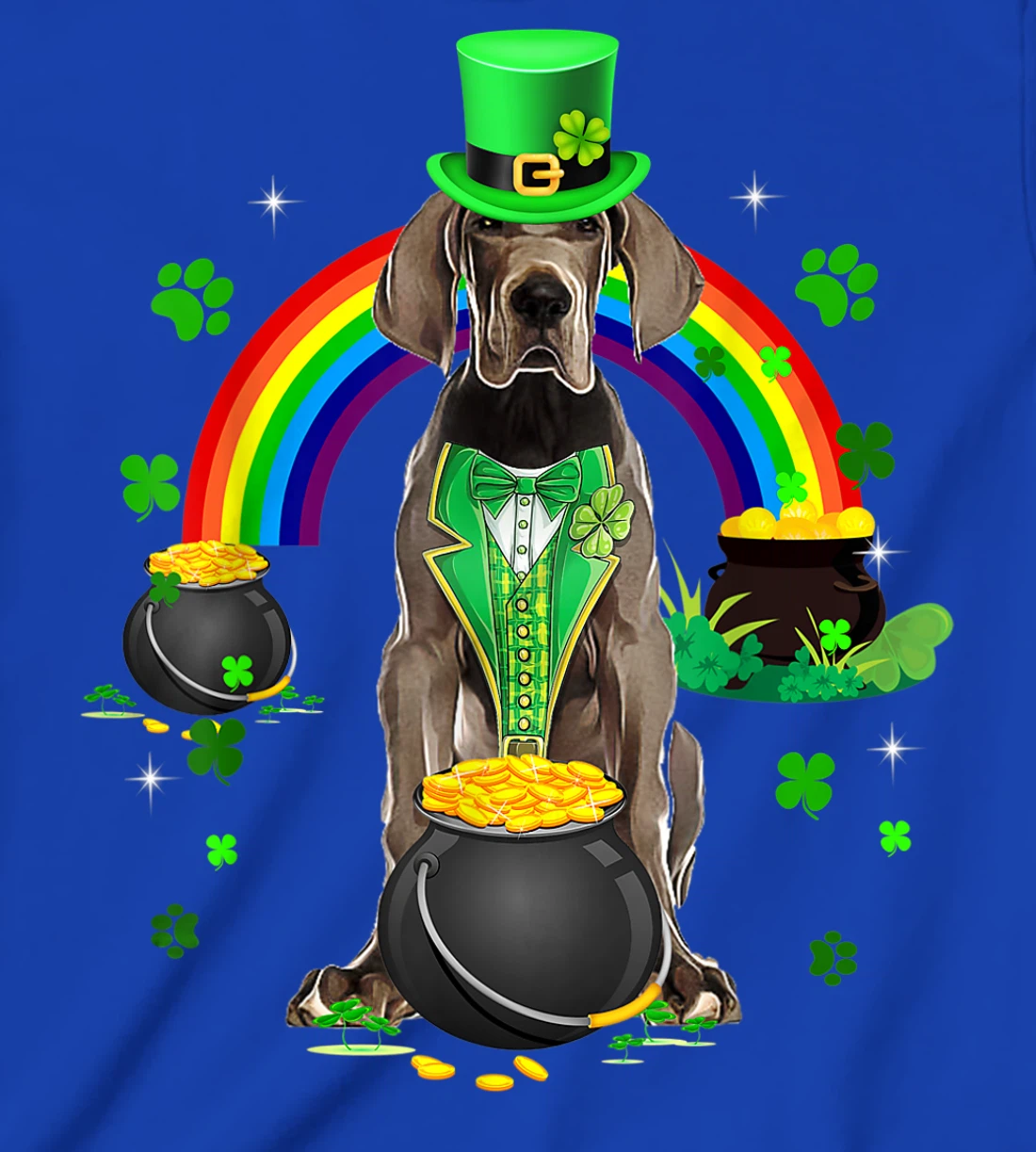 Funny Great Dane Leprechaun Shamrock St. Patrick's Day T-Shirt, Kid T-Shirt and Women T-Shirt