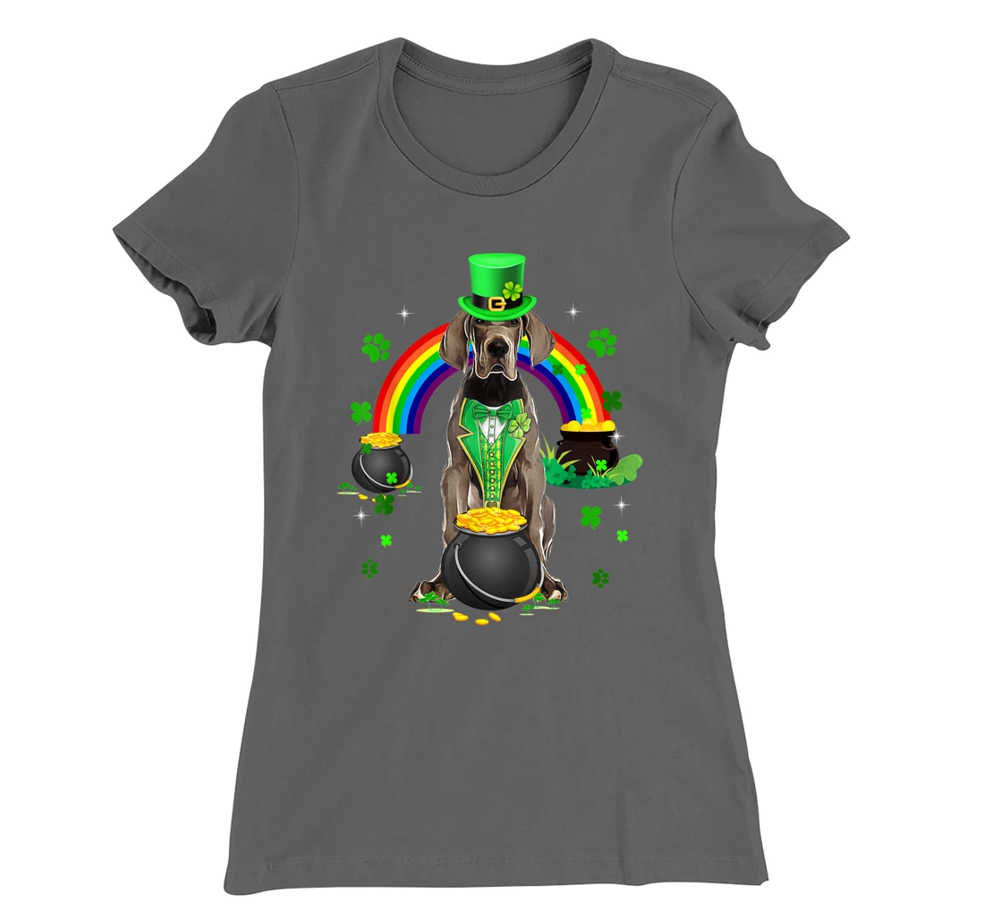 Funny Great Dane Leprechaun Shamrock St. Patrick's Day T-Shirt, Kid T-Shirt and Women T-Shirt