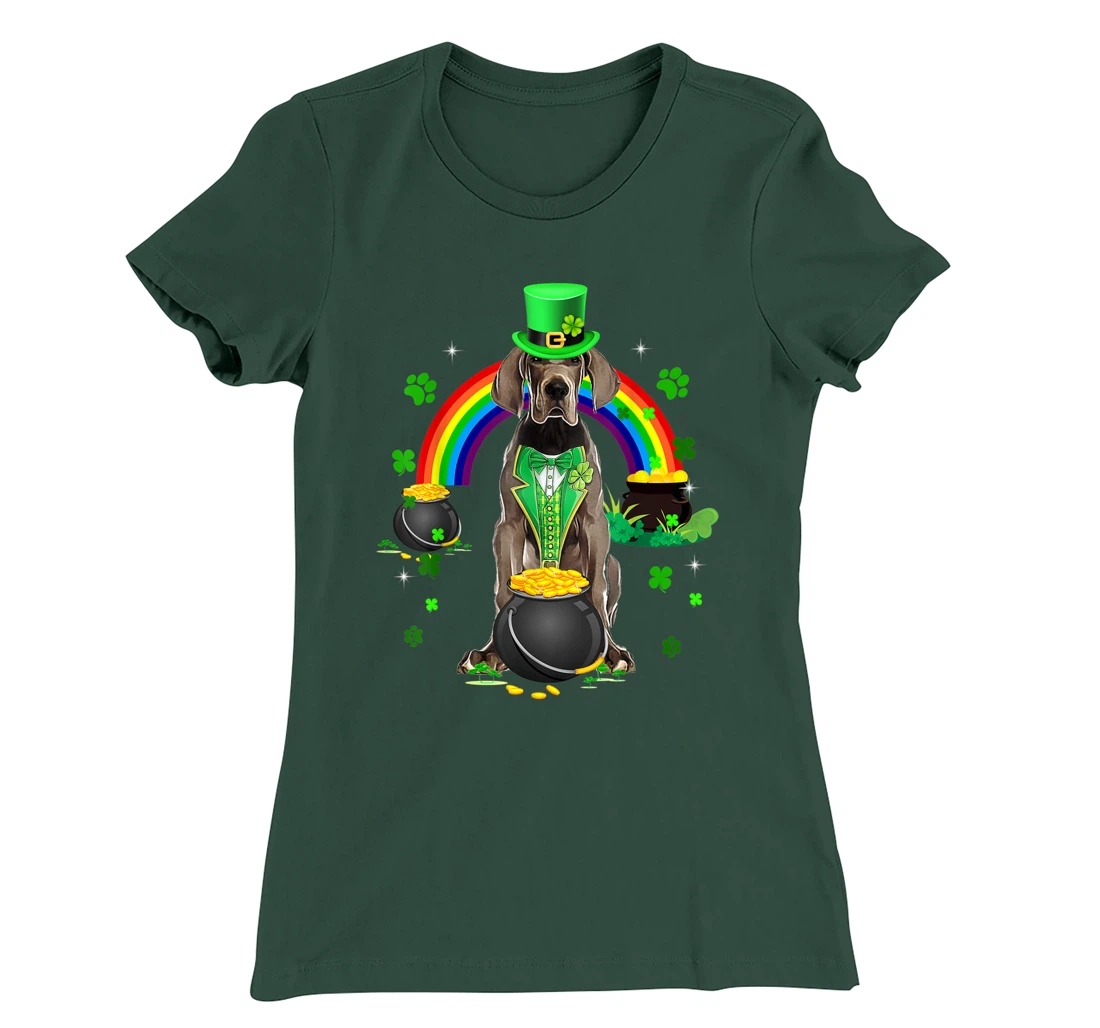 Funny Great Dane Leprechaun Shamrock St. Patrick's Day T-Shirt, Kid T-Shirt and Women T-Shirt