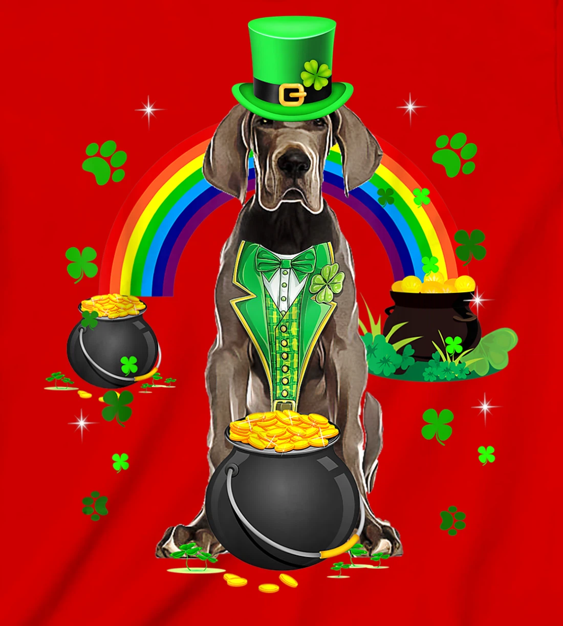 Funny Great Dane Leprechaun Shamrock St. Patrick's Day T-Shirt, Kid T-Shirt and Women T-Shirt