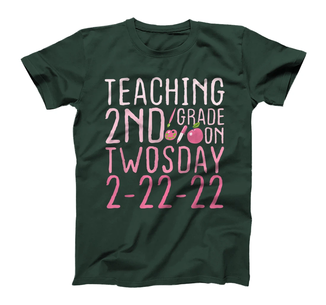 Vintage Teaching 2nd Grade On Twosday 2-22-22 February 22nd T-Shirt
