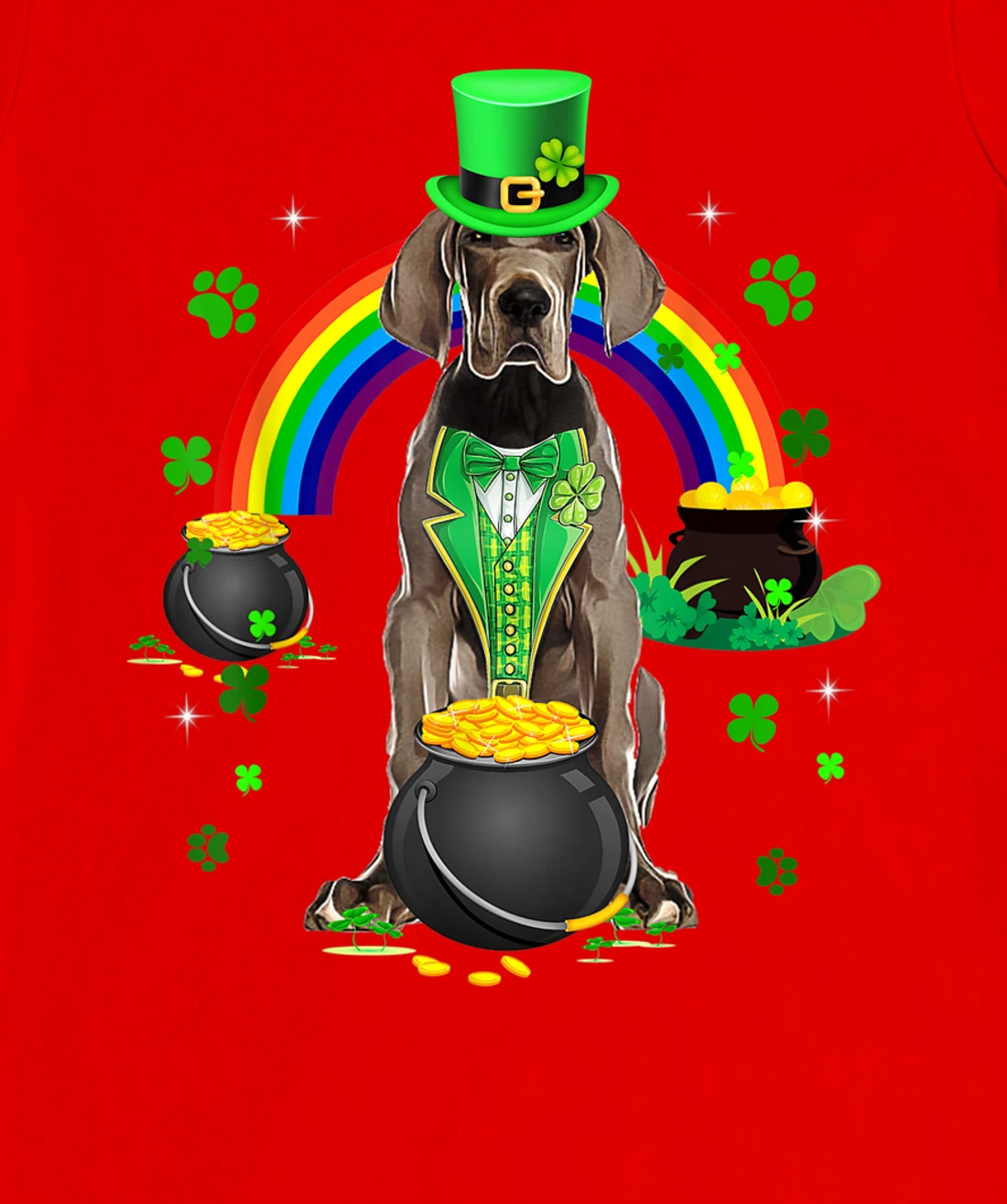 Funny Great Dane Leprechaun Shamrock St. Patrick's Day T-Shirt, Kid T-Shirt and Women T-Shirt