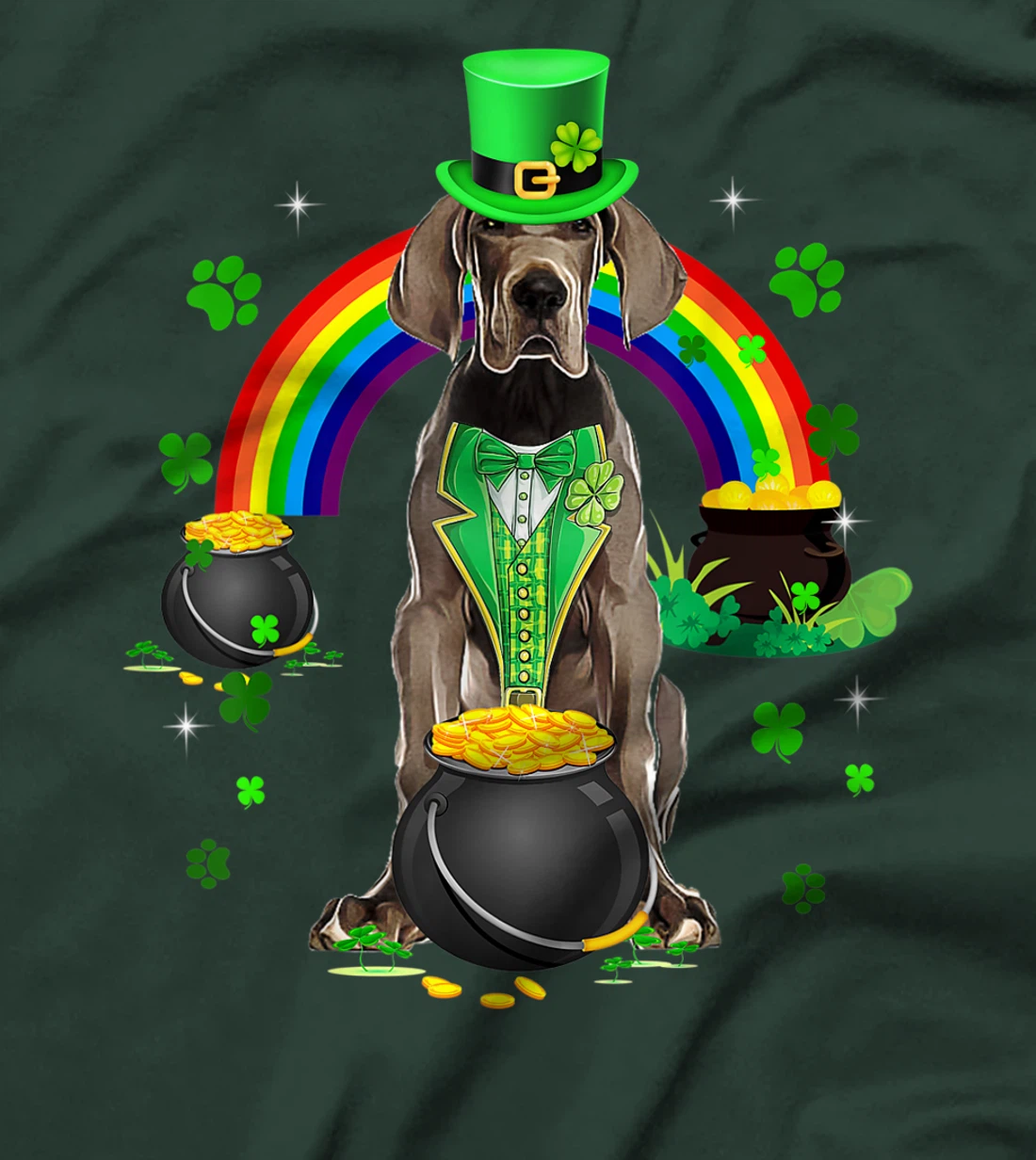 Funny Great Dane Leprechaun Shamrock St. Patrick's Day T-Shirt, Kid T-Shirt and Women T-Shirt