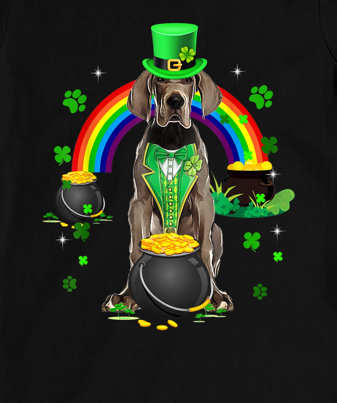 Funny Great Dane Leprechaun Shamrock St. Patrick's Day T-Shirt, Kid T-Shirt and Women T-Shirt