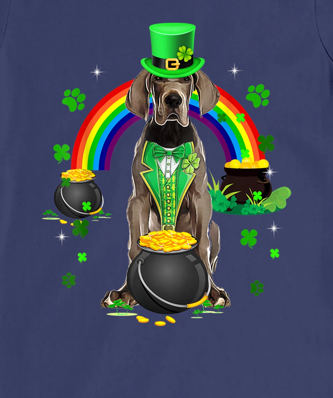 Funny Great Dane Leprechaun Shamrock St. Patrick's Day T-Shirt, Kid T-Shirt and Women T-Shirt