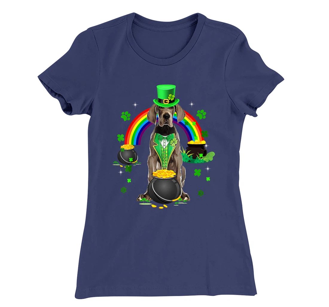 Funny Great Dane Leprechaun Shamrock St. Patrick's Day T-Shirt, Kid T-Shirt and Women T-Shirt