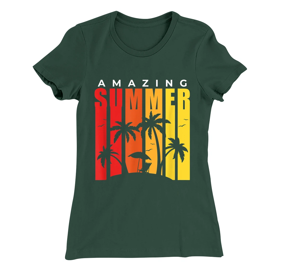 Amazing Summer Palm Trees Vintage T-Shirt, Kid T-Shirt and Women T-Shirt