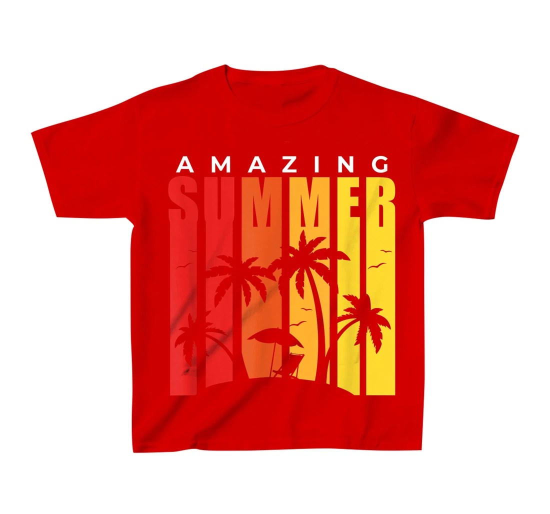 Amazing Summer Palm Trees Vintage T-Shirt, Kid T-Shirt and Women T-Shirt