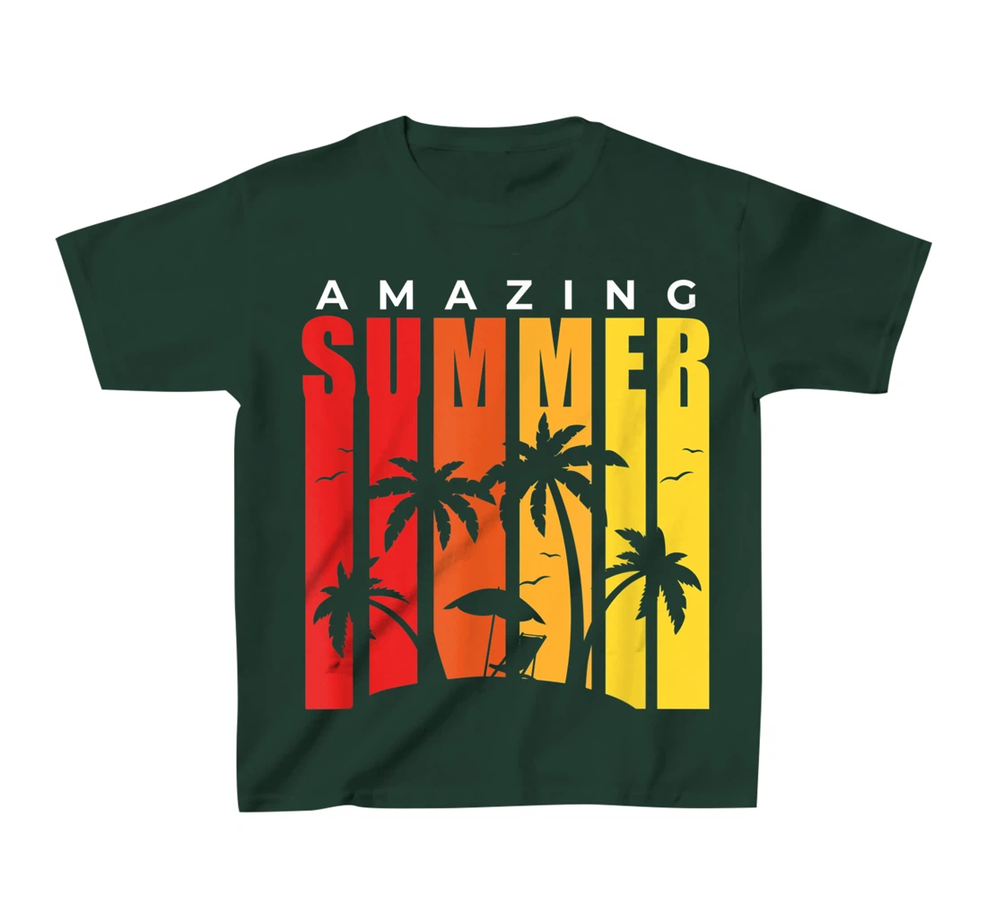 Amazing Summer Palm Trees Vintage T-Shirt, Kid T-Shirt and Women T-Shirt