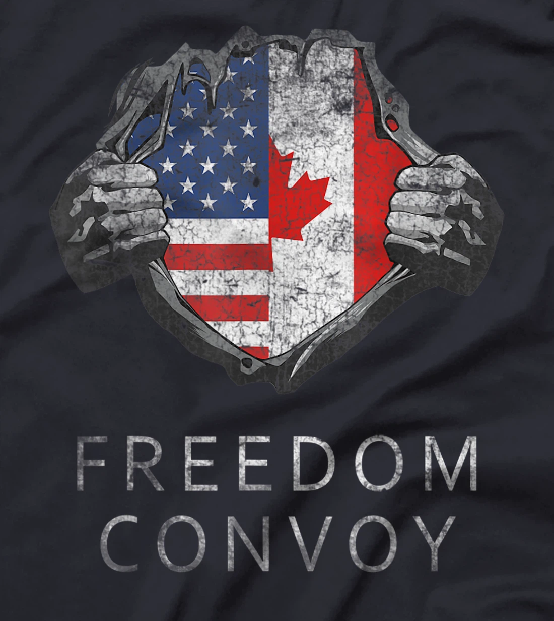 Canada Freedom Convoy 2022 Canadian Truckers Support T-Shirt, Women T-Shirt
