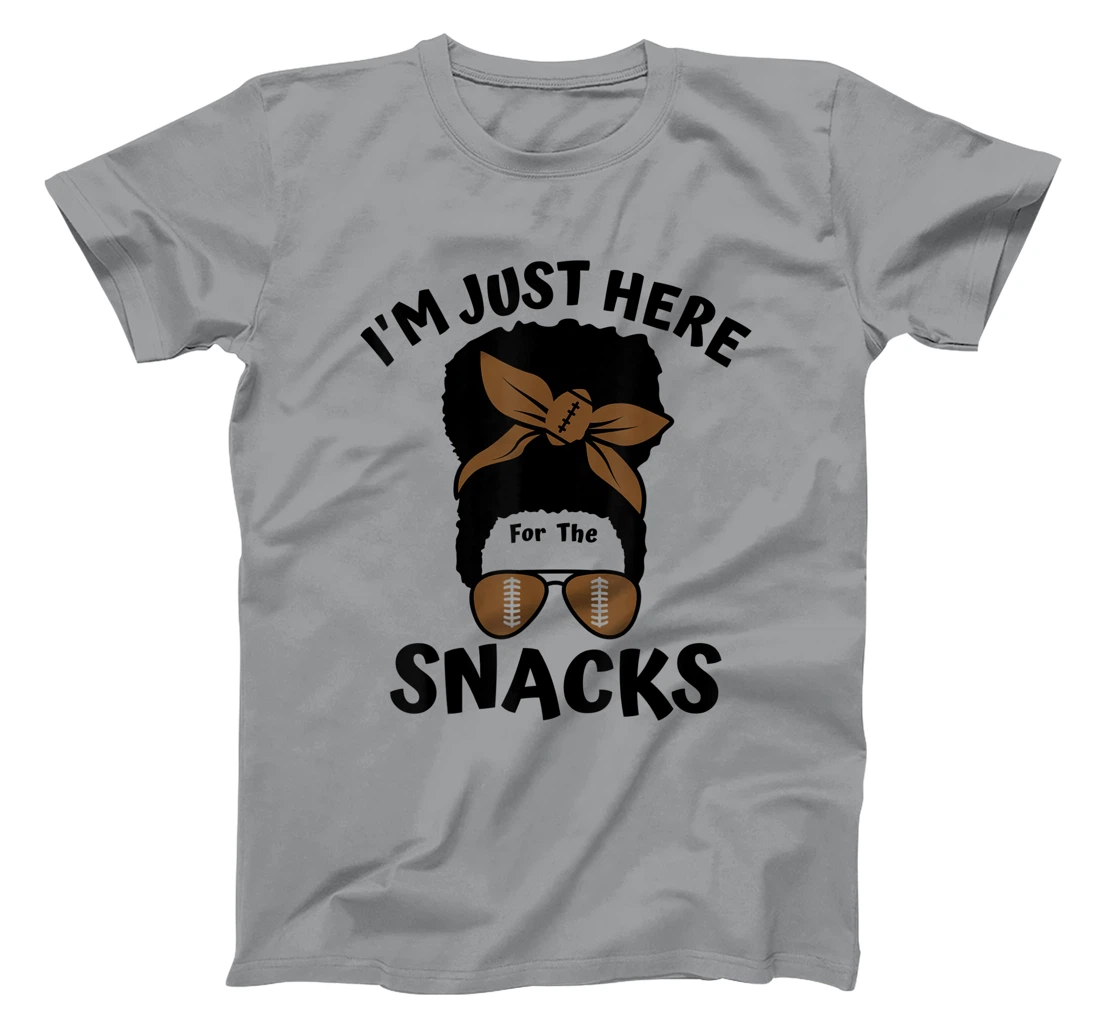 I'm Just Here For The Snacks Black Women Football Gameday T-Shirt, Kid T-Shirt and Women T-Shirt