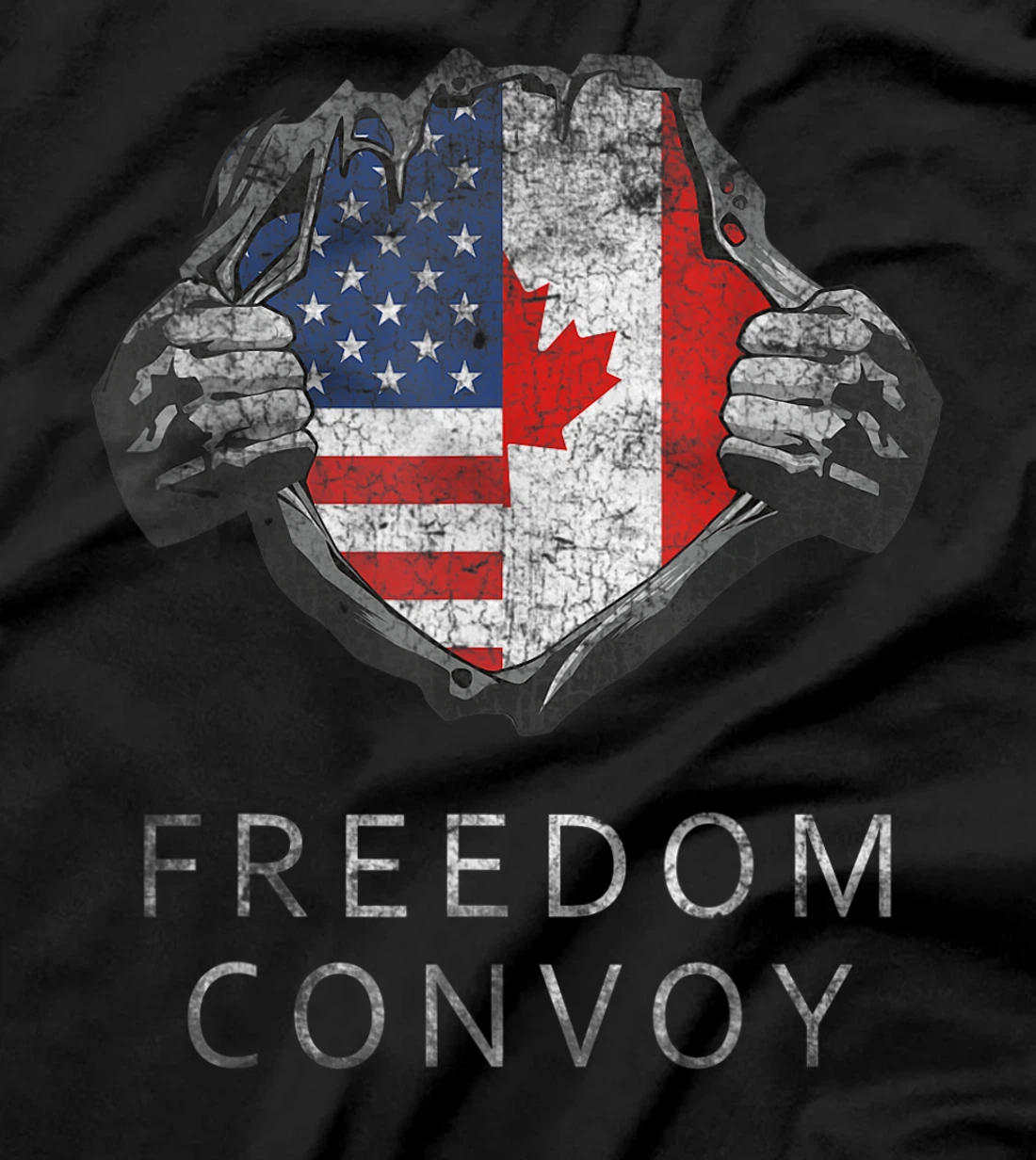 Canada Freedom Convoy 2022 Canadian Truckers Support T-Shirt, Women T-Shirt