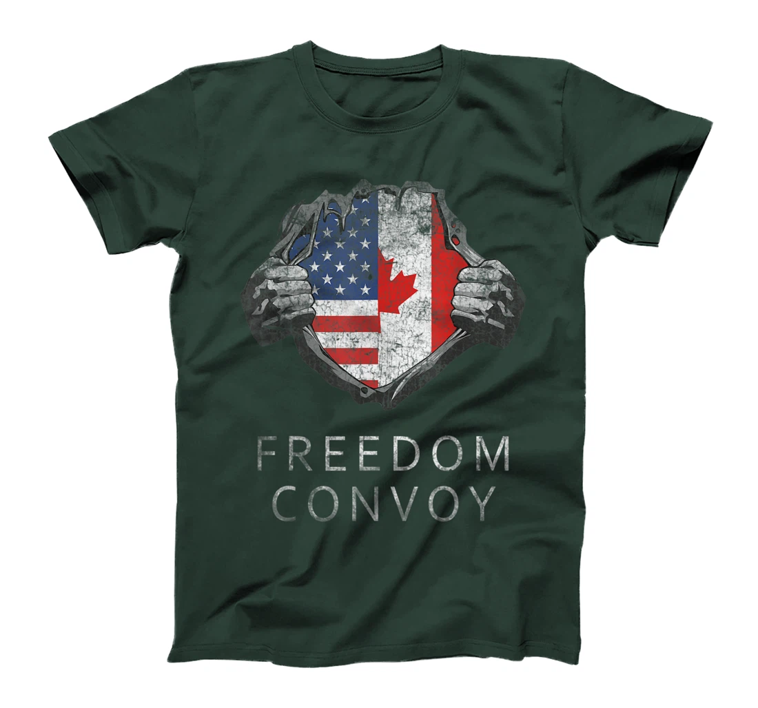 Canada Freedom Convoy 2022 Canadian Truckers Support T-Shirt, Women T-Shirt