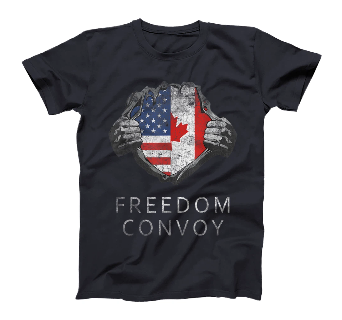 Canada Freedom Convoy 2022 Canadian Truckers Support T-Shirt, Women T-Shirt