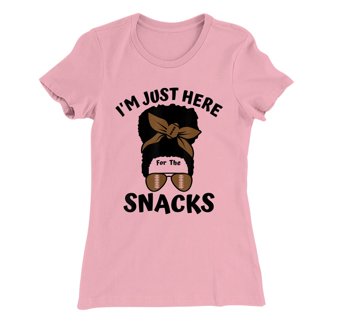 I'm Just Here For The Snacks Black Women Football Gameday T-Shirt, Kid T-Shirt and Women T-Shirt