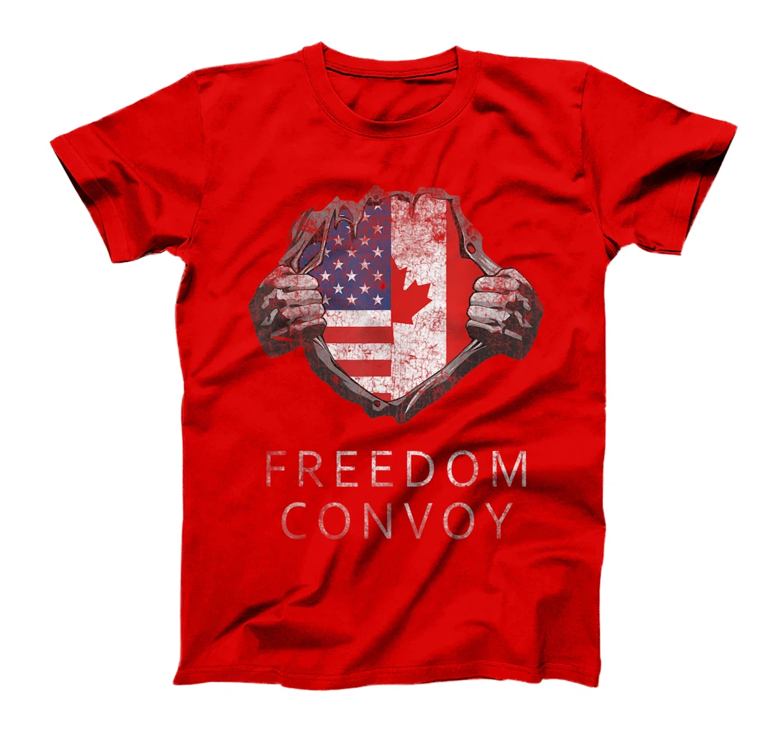 Canada Freedom Convoy 2022 Canadian Truckers Support T-Shirt, Women T-Shirt