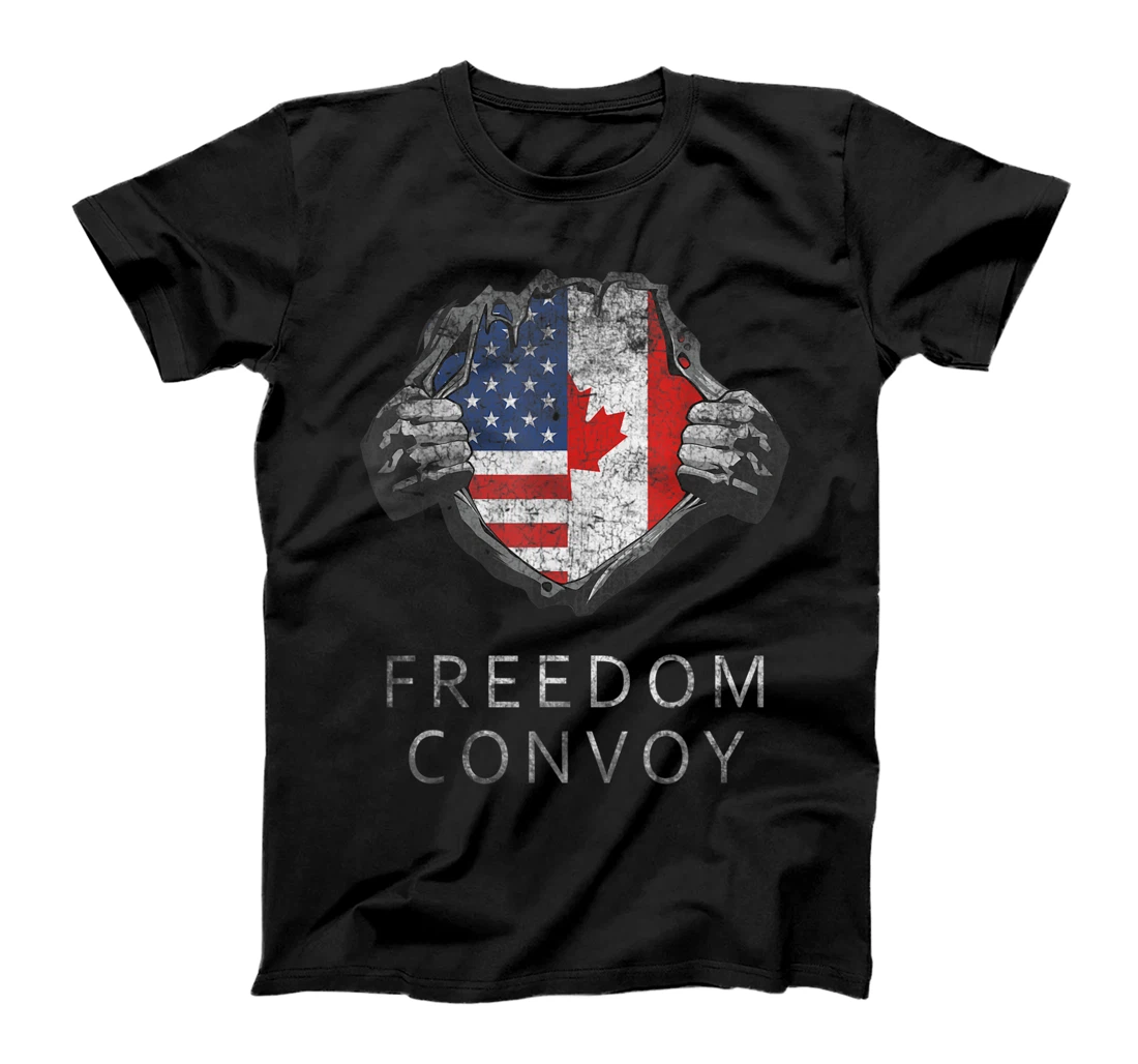 Canada Freedom Convoy 2022 Canadian Truckers Support T-Shirt, Women T-Shirt