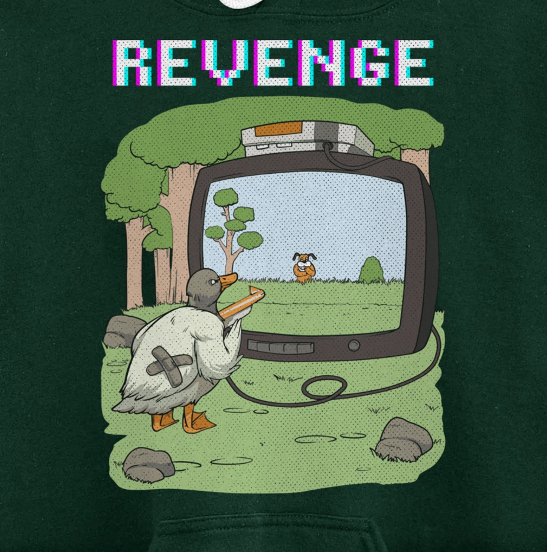 Duck Vintage Video Game Boys Girls Men Women Gamer Pullover Hoodie