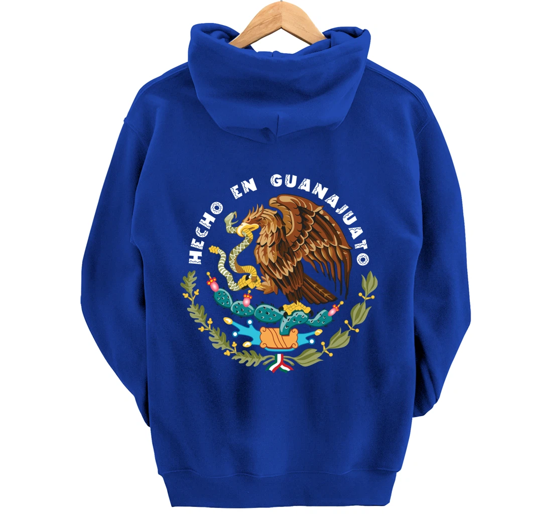 Hecho En Guanajuato Mexico Escudo Aguila Mexican Eagle Flag Pullover Hoodie