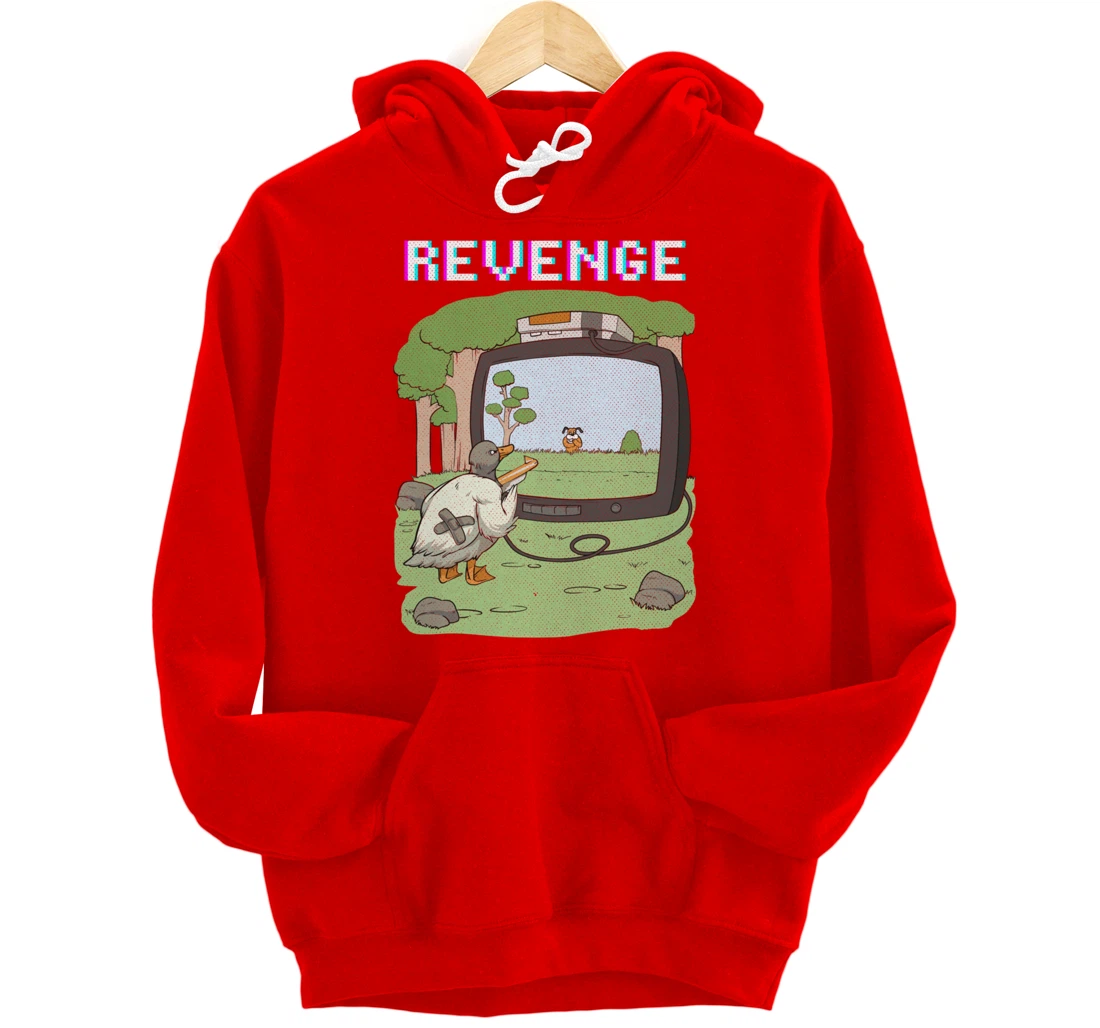Duck Vintage Video Game Boys Girls Men Women Gamer Pullover Hoodie