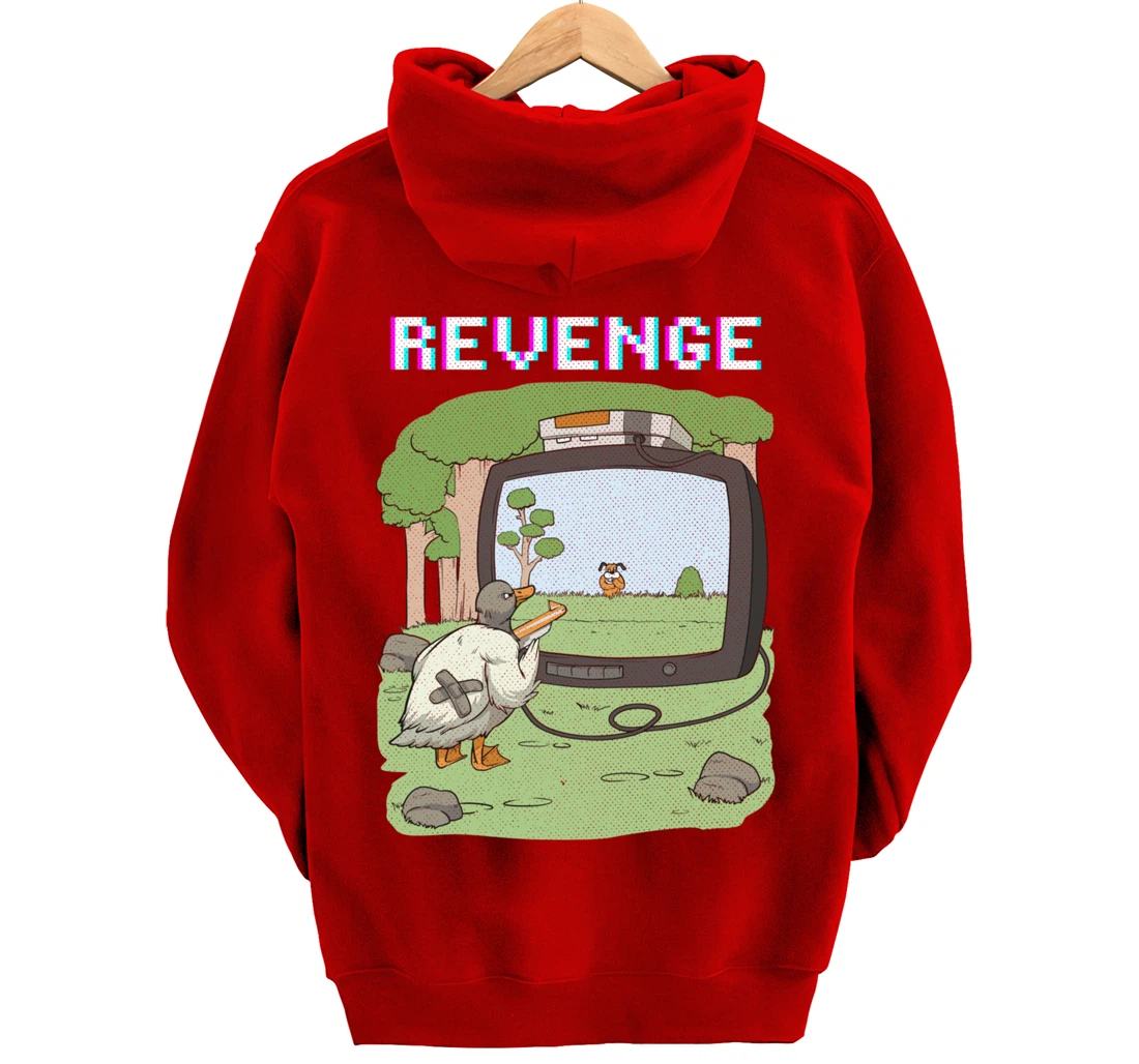 Duck Vintage Video Game Boys Girls Men Women Gamer Pullover Hoodie