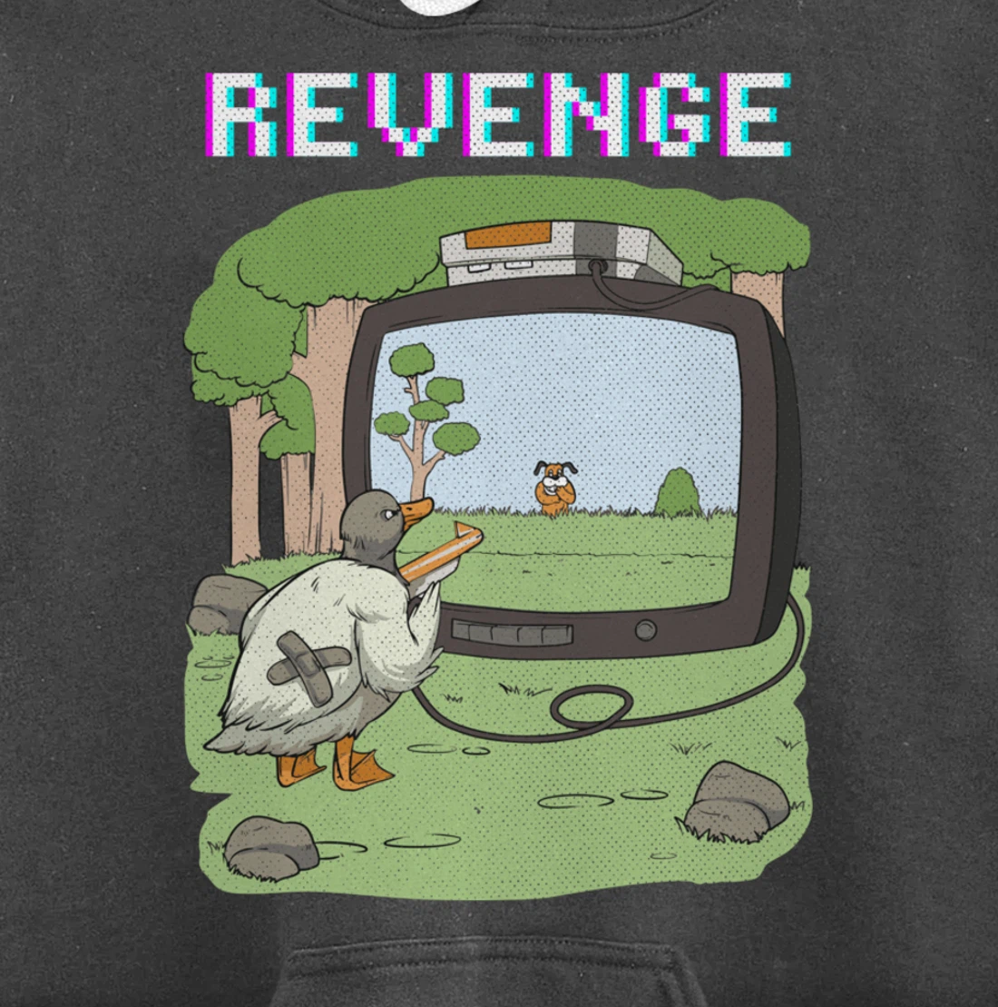 Duck Vintage Video Game Boys Girls Men Women Gamer Pullover Hoodie