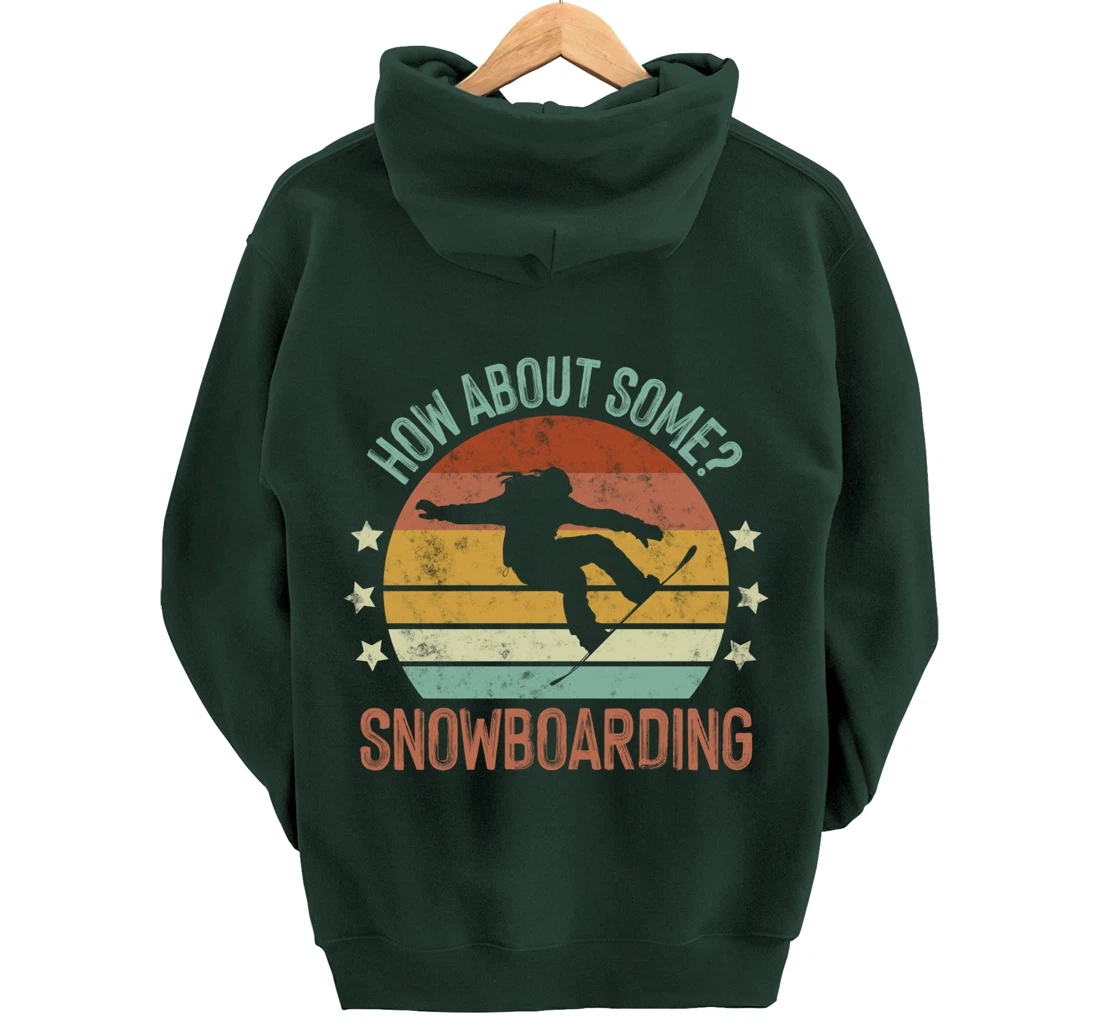 How About Some - Snowboarding Winter Sports Retro Vintage Pullover Hoodie