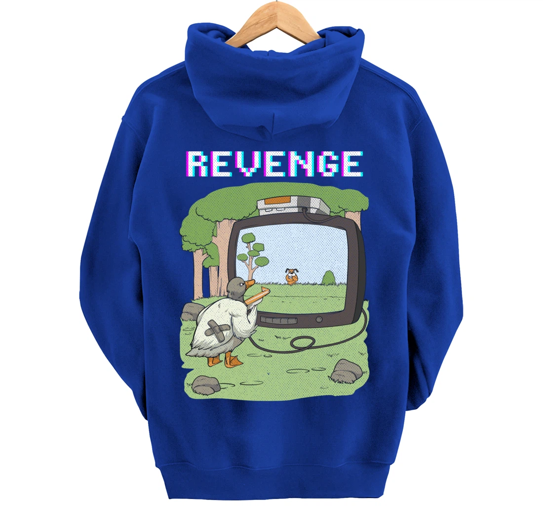 Duck Vintage Video Game Boys Girls Men Women Gamer Pullover Hoodie