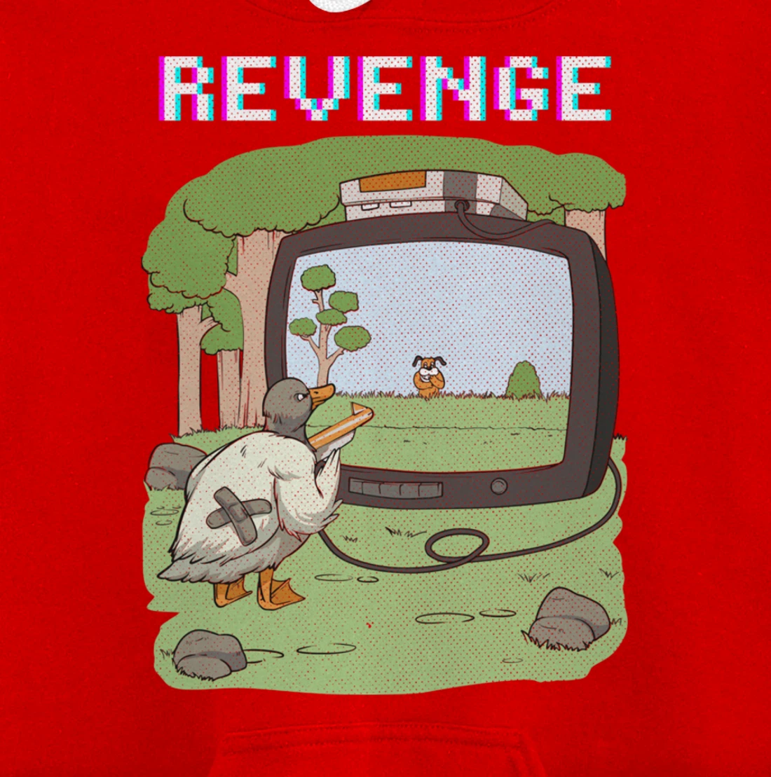 Duck Vintage Video Game Boys Girls Men Women Gamer Pullover Hoodie