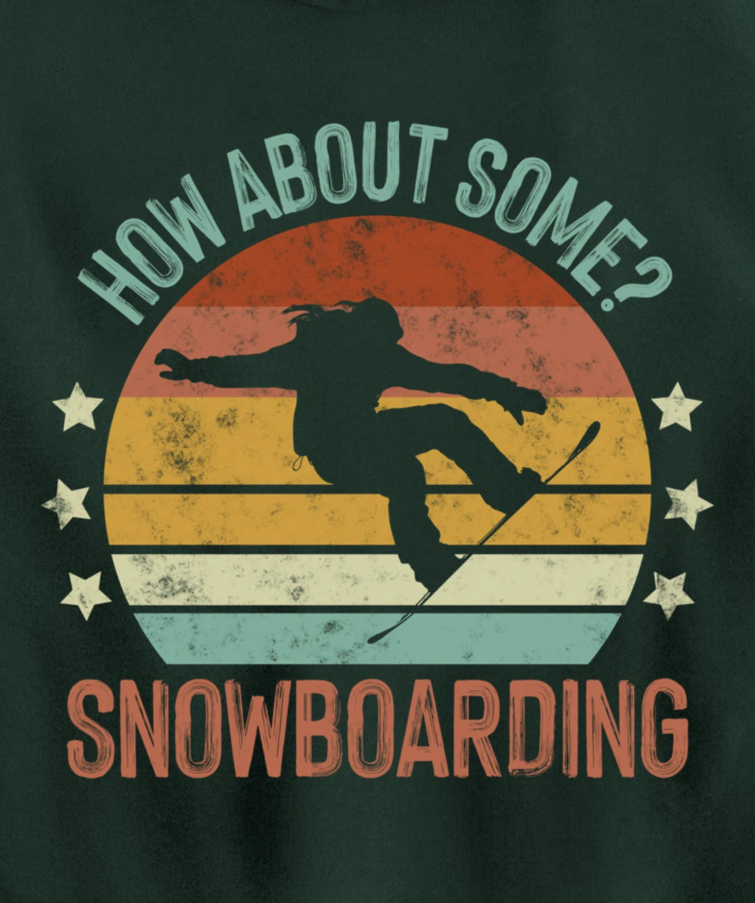 How About Some - Snowboarding Winter Sports Retro Vintage Pullover Hoodie