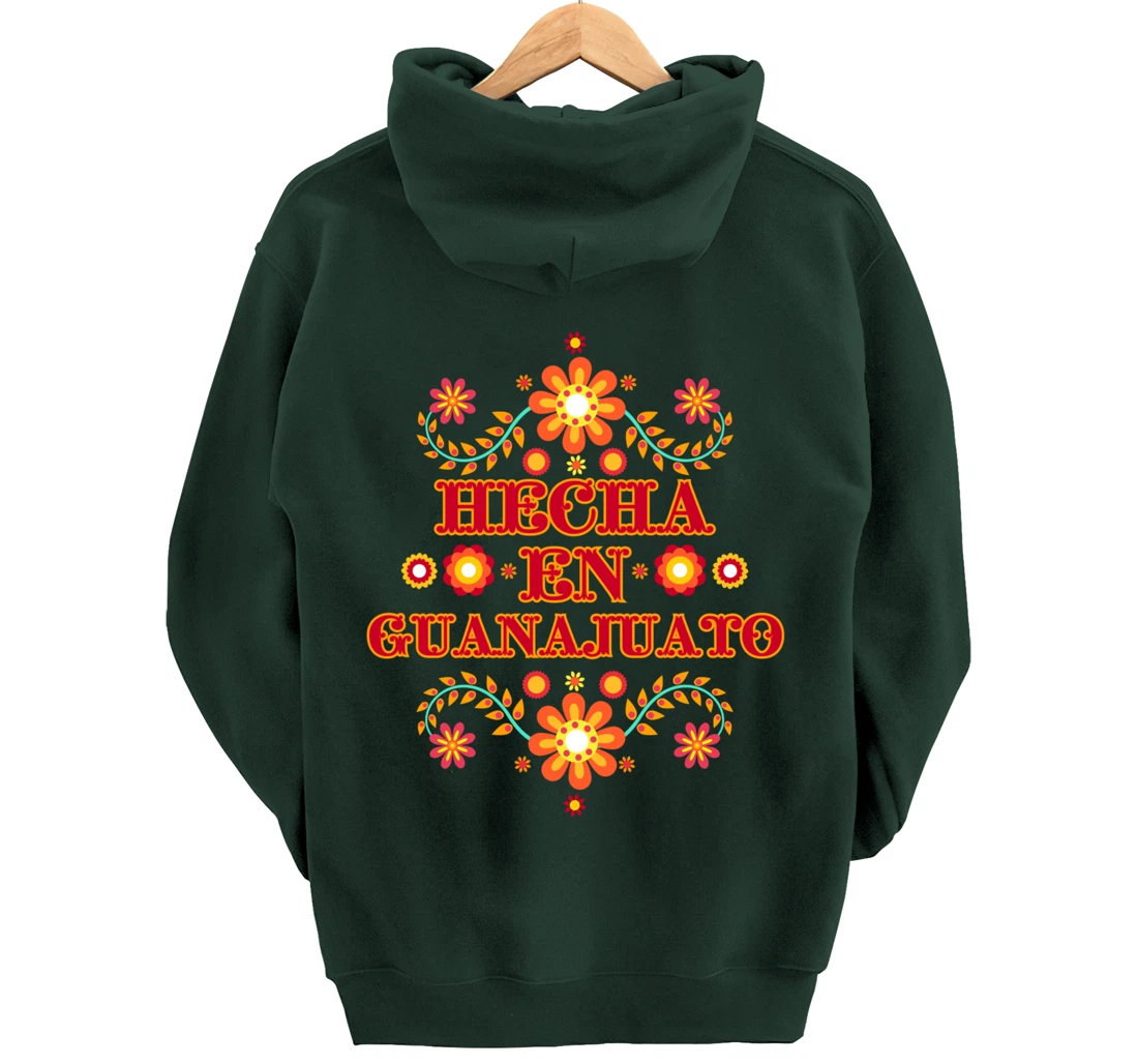 Hecha En Guanajuato Mexico Floral Mexican Merch Para Mujer Pullover Hoodie