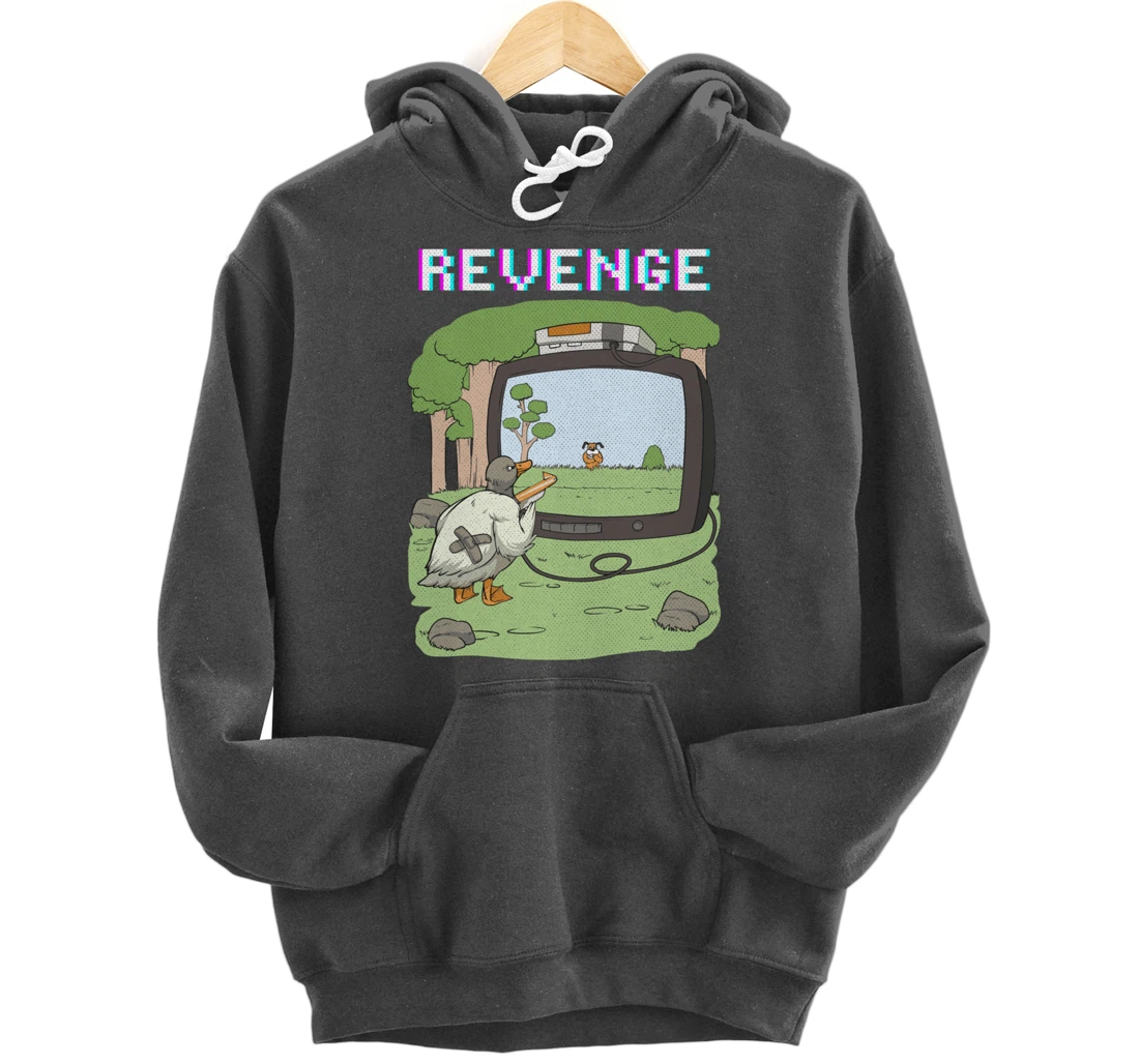 Duck Vintage Video Game Boys Girls Men Women Gamer Pullover Hoodie
