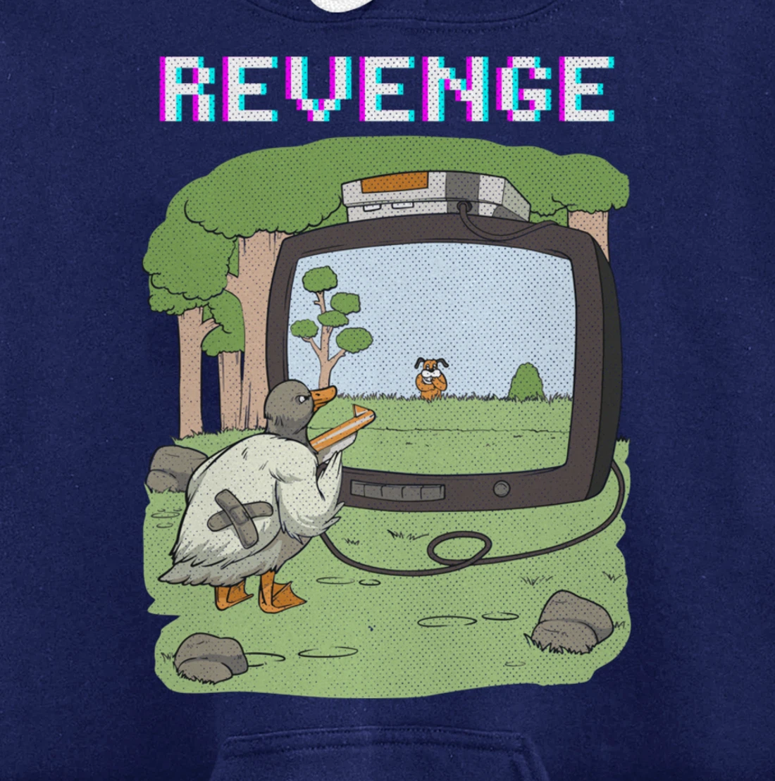 Duck Vintage Video Game Boys Girls Men Women Gamer Pullover Hoodie