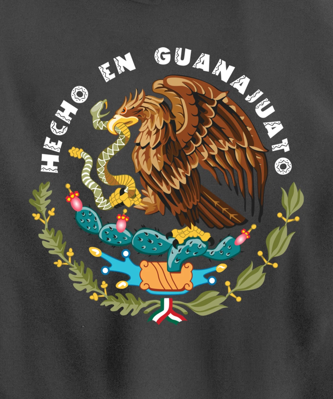 Hecho En Guanajuato Mexico Escudo Aguila Mexican Eagle Flag Pullover Hoodie