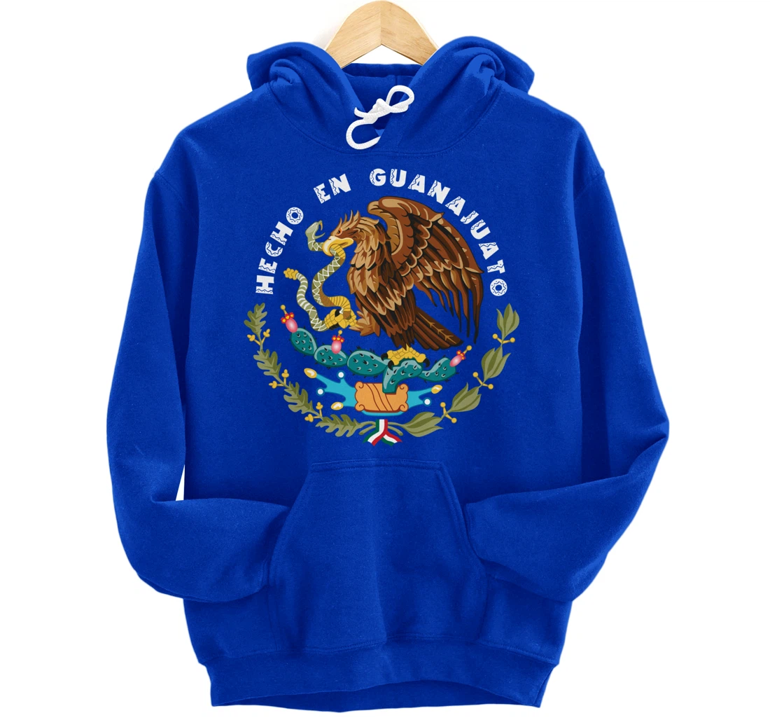 Hecho En Guanajuato Mexico Escudo Aguila Mexican Eagle Flag Pullover Hoodie