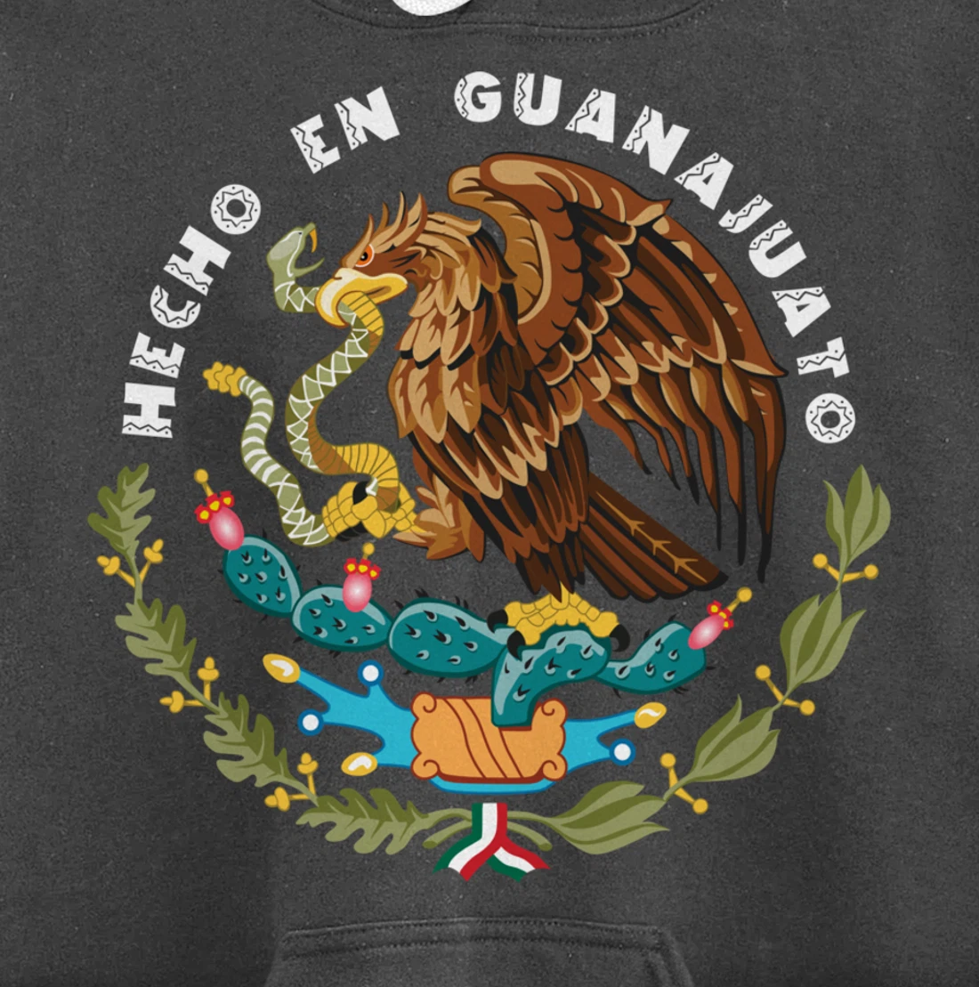 Hecho En Guanajuato Mexico Escudo Aguila Mexican Eagle Flag Pullover Hoodie