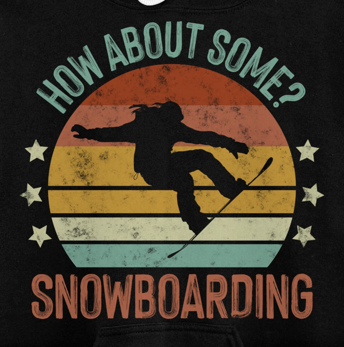 How About Some - Snowboarding Winter Sports Retro Vintage Pullover Hoodie