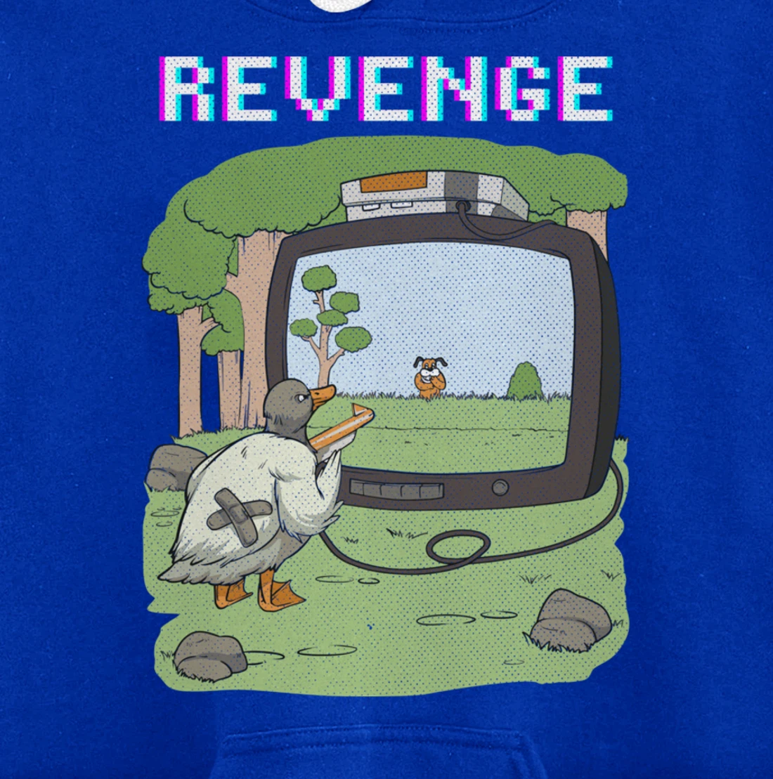 Duck Vintage Video Game Boys Girls Men Women Gamer Pullover Hoodie