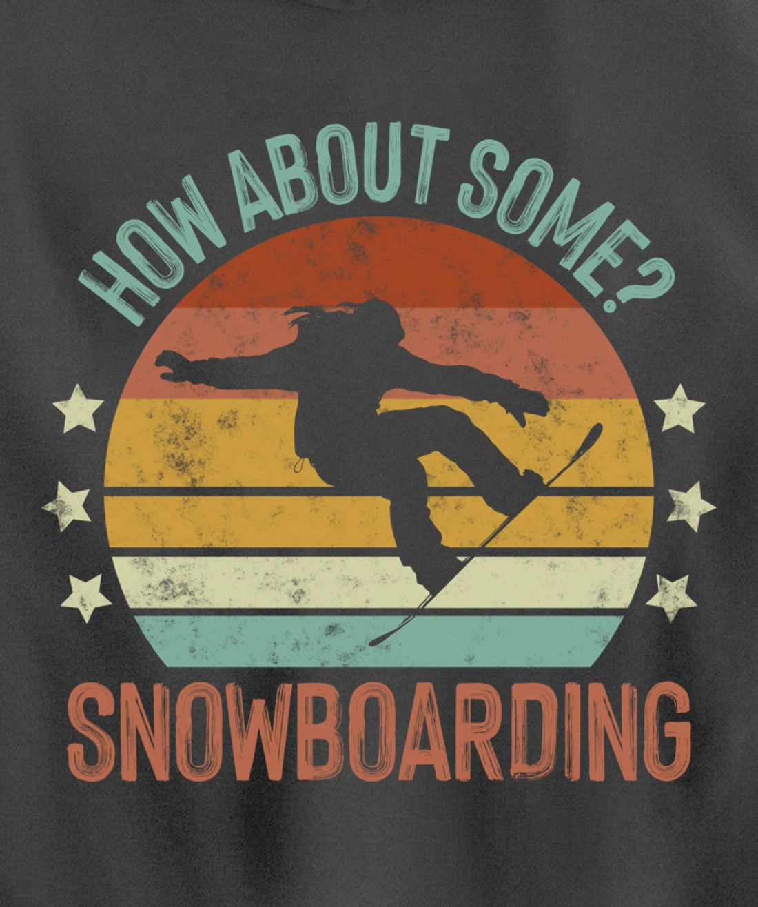 How About Some - Snowboarding Winter Sports Retro Vintage Pullover Hoodie